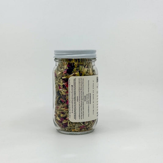 Heart + Nerve Loose Leaf Herbal Tea | Glass Jar