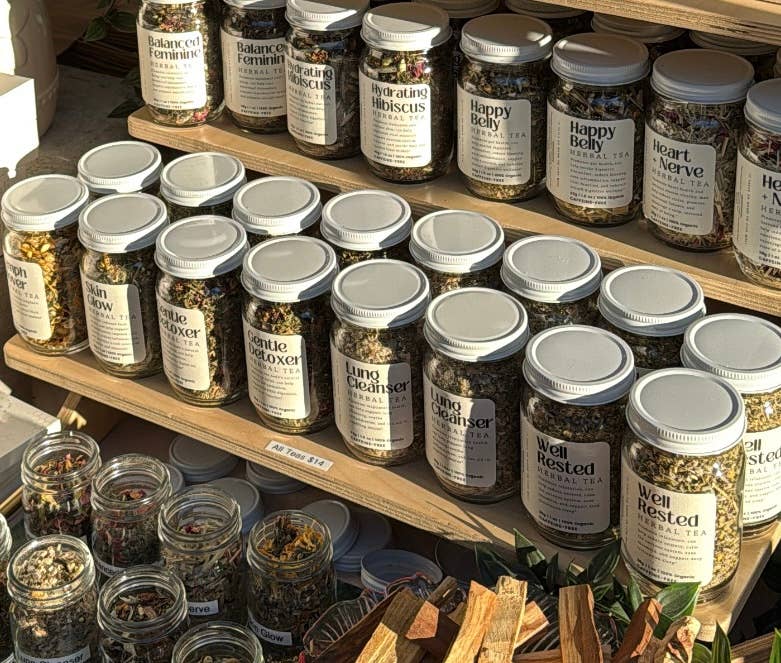 Heart + Nerve Loose Leaf Herbal Tea | Glass Jar