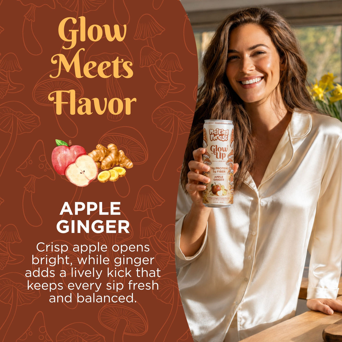 Glow Up Sparkling Collagen Protein – Apple Ginger can