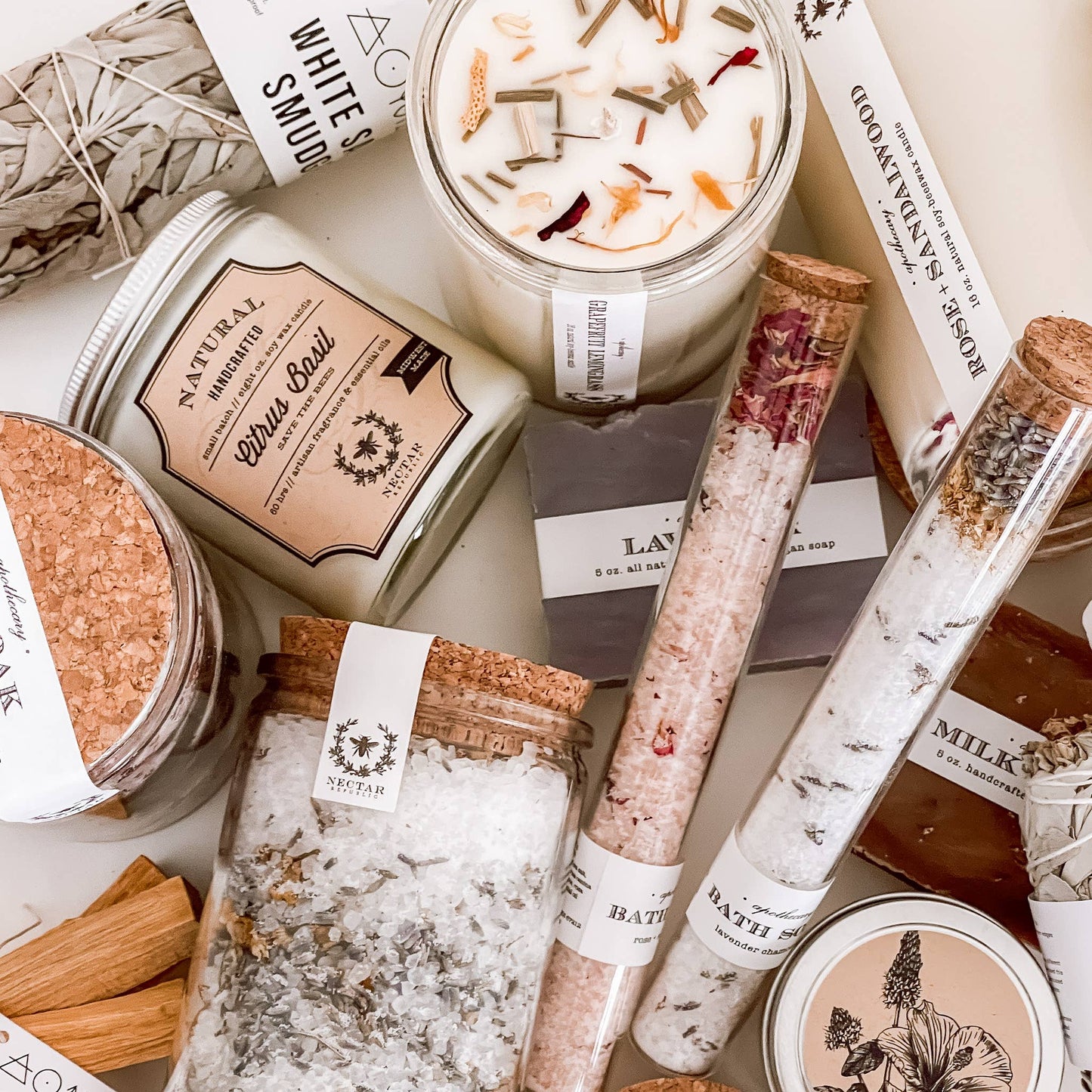 Rose Sandalwood Bath Soak Tube