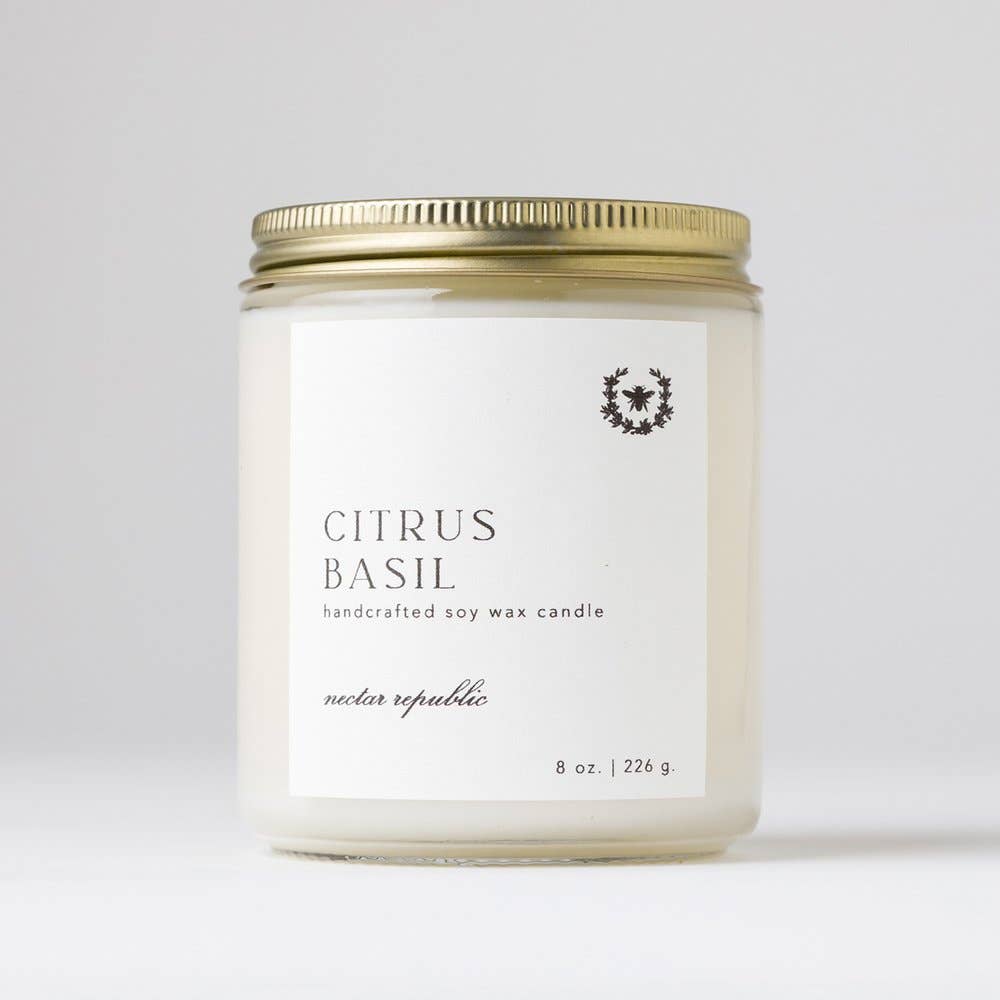Citrus Basil : Tin Soy Candle
