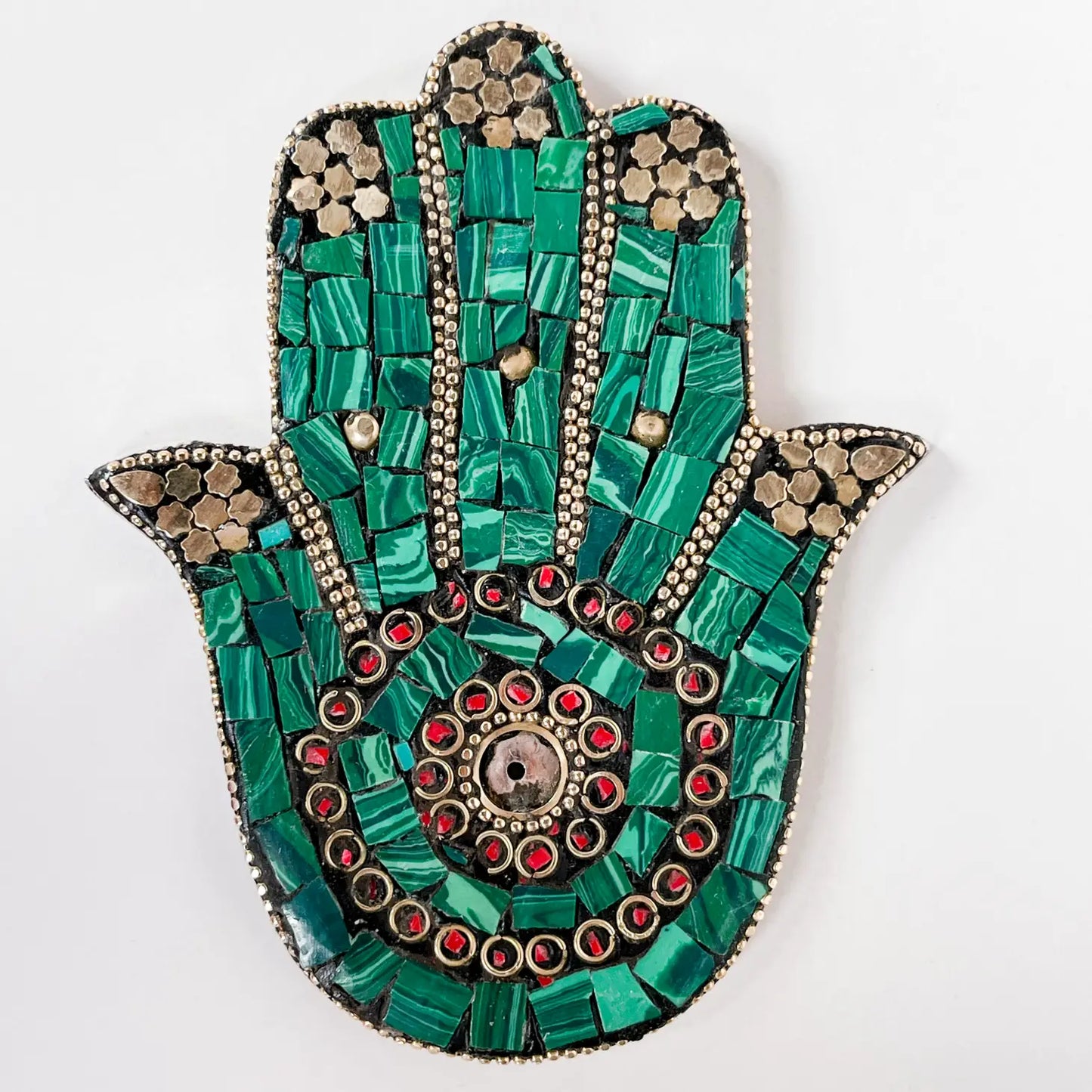 Hamsa Hand Green - Incense Holder