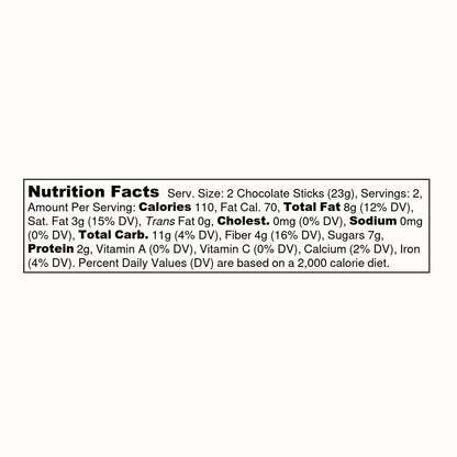 HAZELNUT- 4-Pack of Vegan Chocolate Sticks