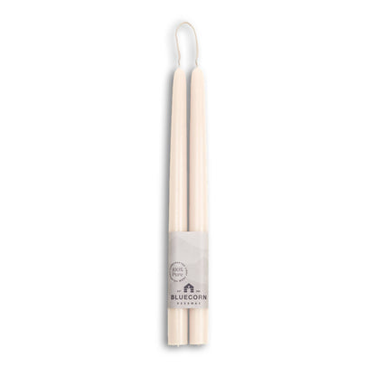 Ivory | Pair of Hand-Dipped Beeswax 12" Taper Candles