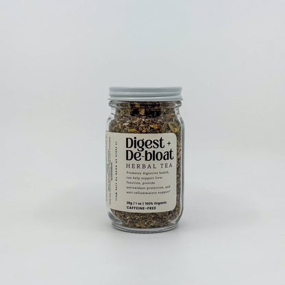 Digest + De-bloat Loose Leaf Herbal Tea | Glass Jar