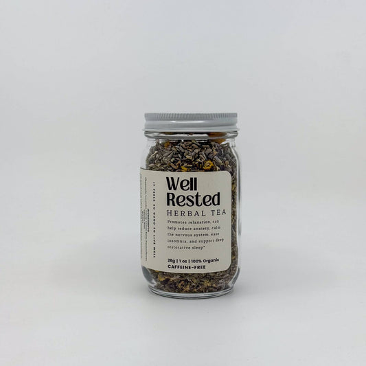 Well Rested Loose Leaf Herbal Tea | Glass Jar
