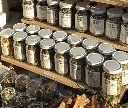 Heart + Nerve Loose Leaf Herbal Tea | Glass Jar