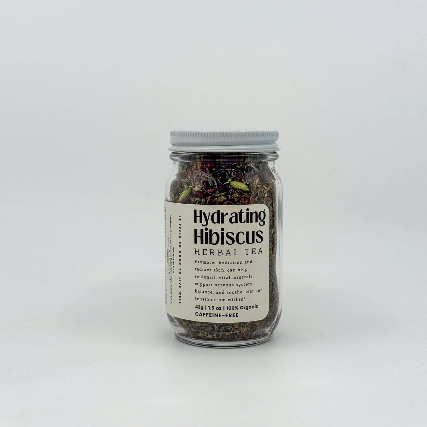 Hydrating Hibiscus Loose Leaf Herbal Tea | Glass Jar
