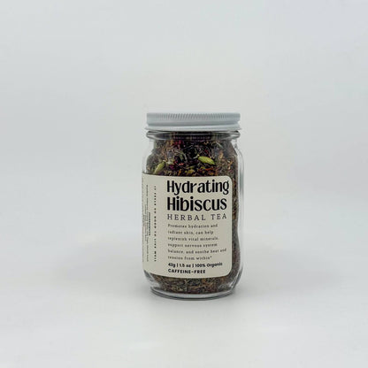 Hydrating Hibiscus Loose Leaf Herbal Tea | Glass Jar