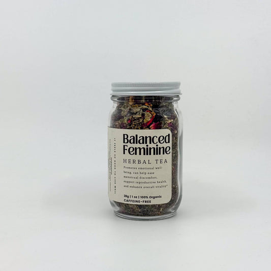 Balanced Feminine Loose Leaf Herbal Tea | Glass Jar