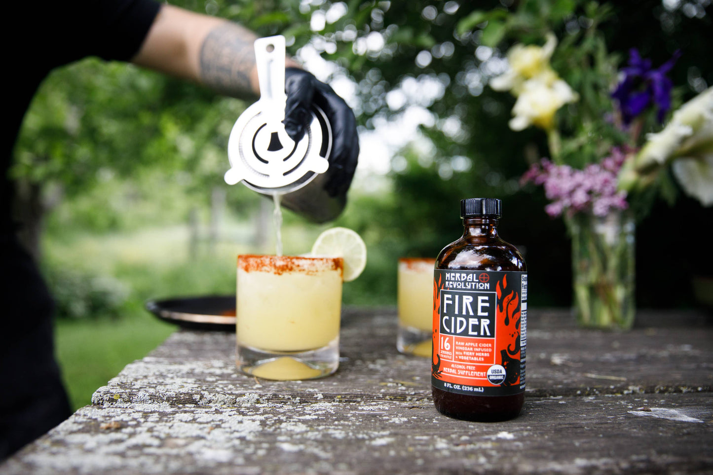 Fire Cider 1 Gallon: Organic Raw Herbal ACV