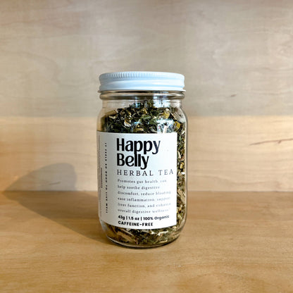 Happy Belly Loose Leaf Herbal Tea | Glass Jar