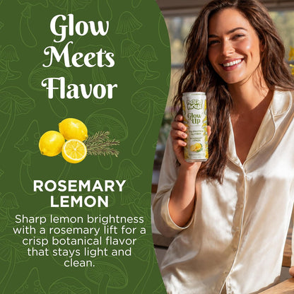 Glow Up Sparkling Collagen Protein – Rosemary Lemon can