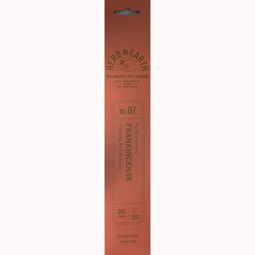 Herb & Earth Incense 20 Sticks - Frankincense (Pack of 12)