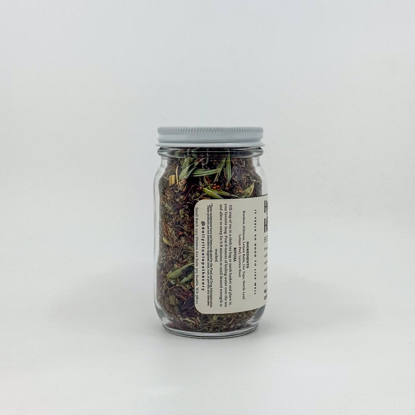 Hydrating Hibiscus Loose Leaf Herbal Tea | Glass Jar