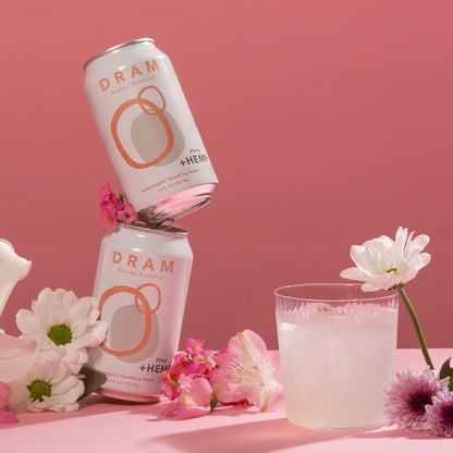 Rose Beauty Bubbles CBD sparkling water can