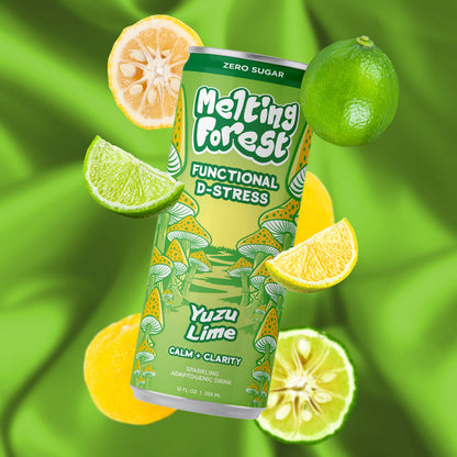 Mushroom D-Stress Drink - Yuzu Lime can