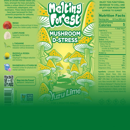 Mushroom D-Stress Drink - Yuzu Lime can