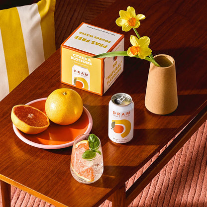 DRAM Citrus Sparkling Water back label
