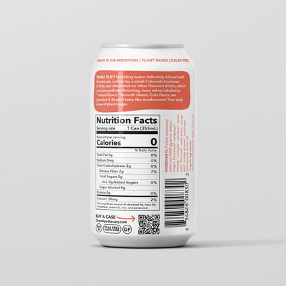 Adaptogenic Mushroom Cola back label