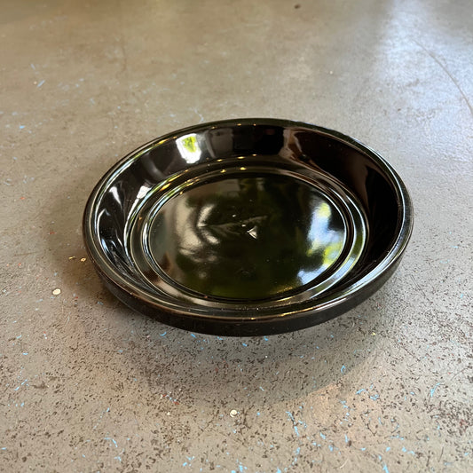 7in Glazed Saucer - Black