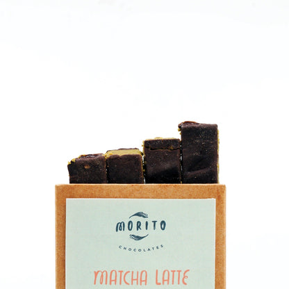 Matcha Latte Vegan Chocolate close up