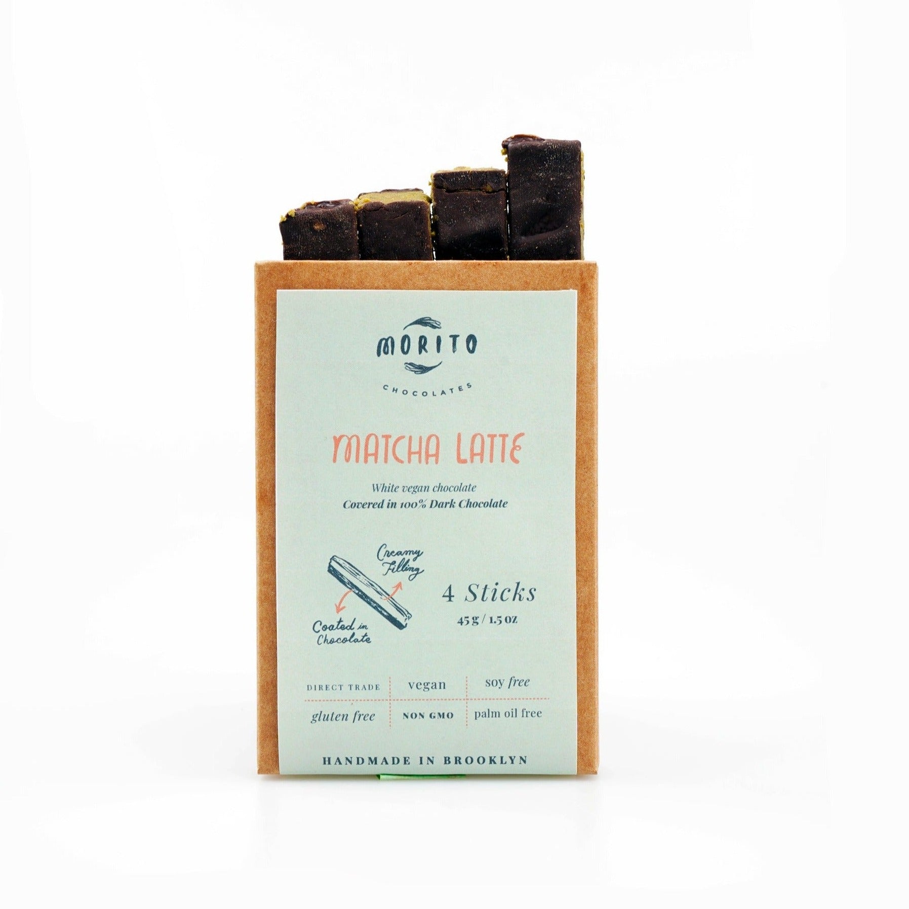 Matcha Latte Vegan Chocolate sticks