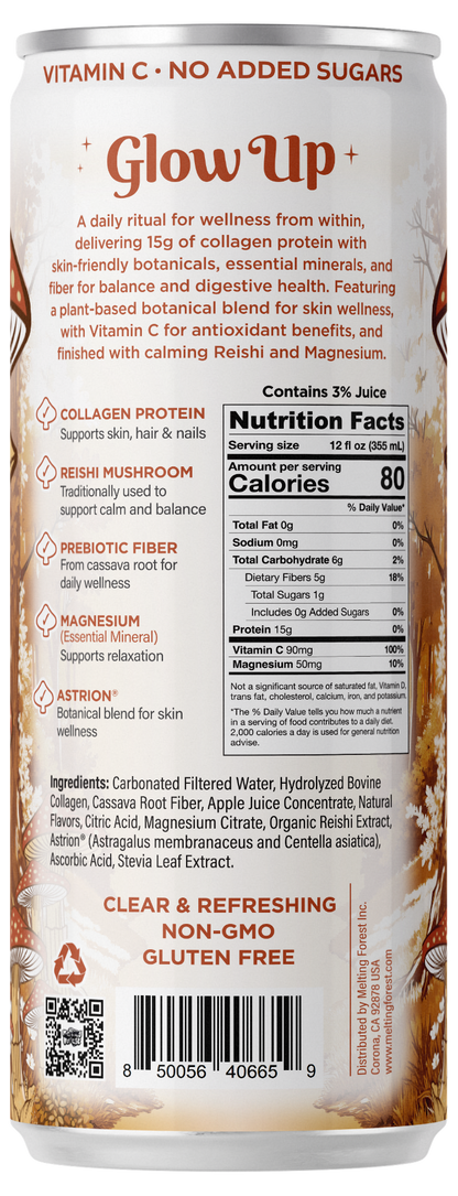 Glow Up Sparkling Collagen Protein – Apple Ginger can