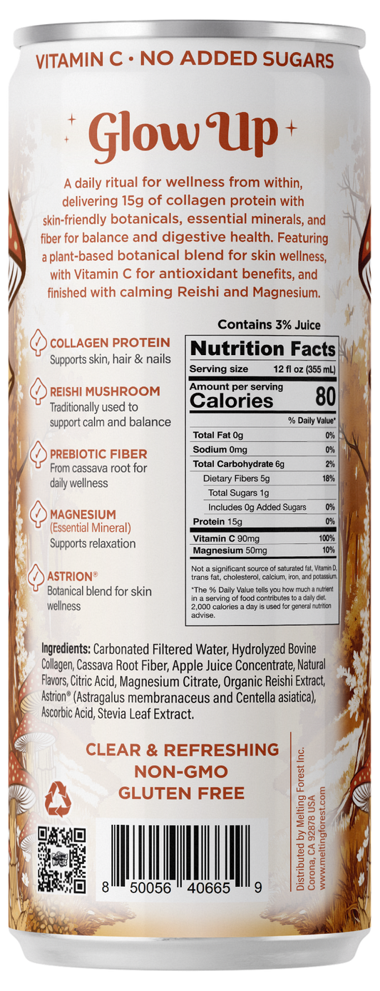Glow Up Sparkling Collagen Protein – Apple Ginger can
