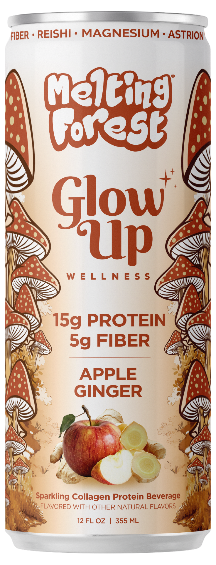 Glow Up Sparkling Collagen Protein – Apple Ginger can