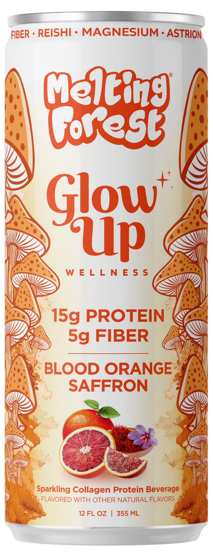 Glow Up Sparkling Collagen Protein – Blood Orange Saffron can