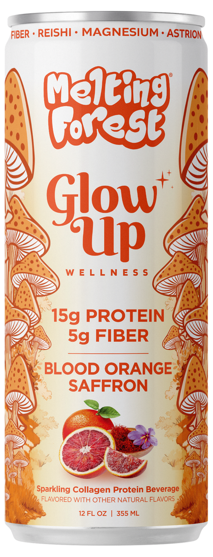 Glow Up Sparkling Collagen Protein – Blood Orange Saffron can