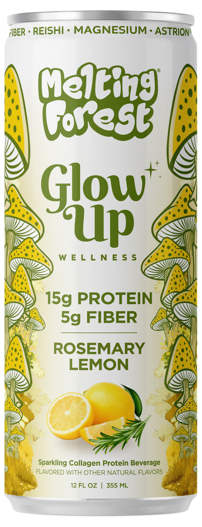 Glow Up Sparkling Collagen Protein – Rosemary Lemon can