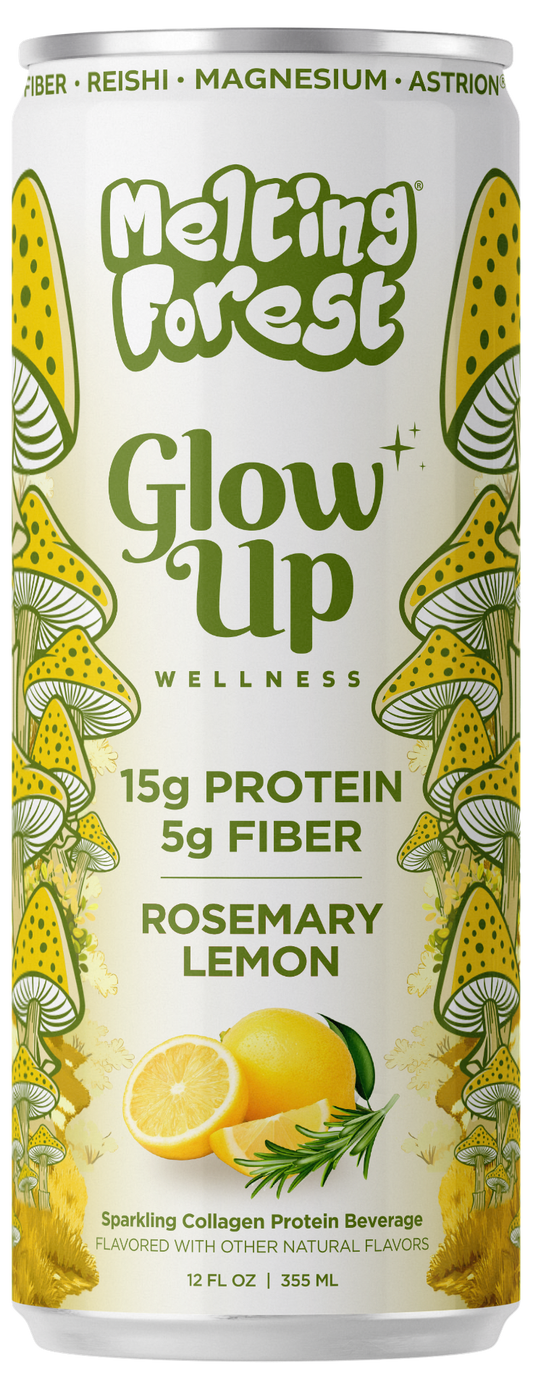 Glow Up Sparkling Collagen Protein – Rosemary Lemon can