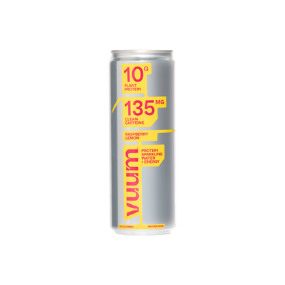 VUUM Raspberry Lemon Protein Sparkling Water can