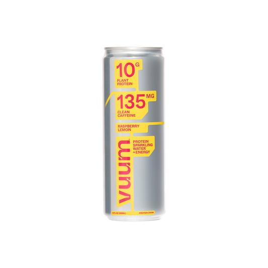 VUUM Raspberry Lemon Protein Sparkling Water can