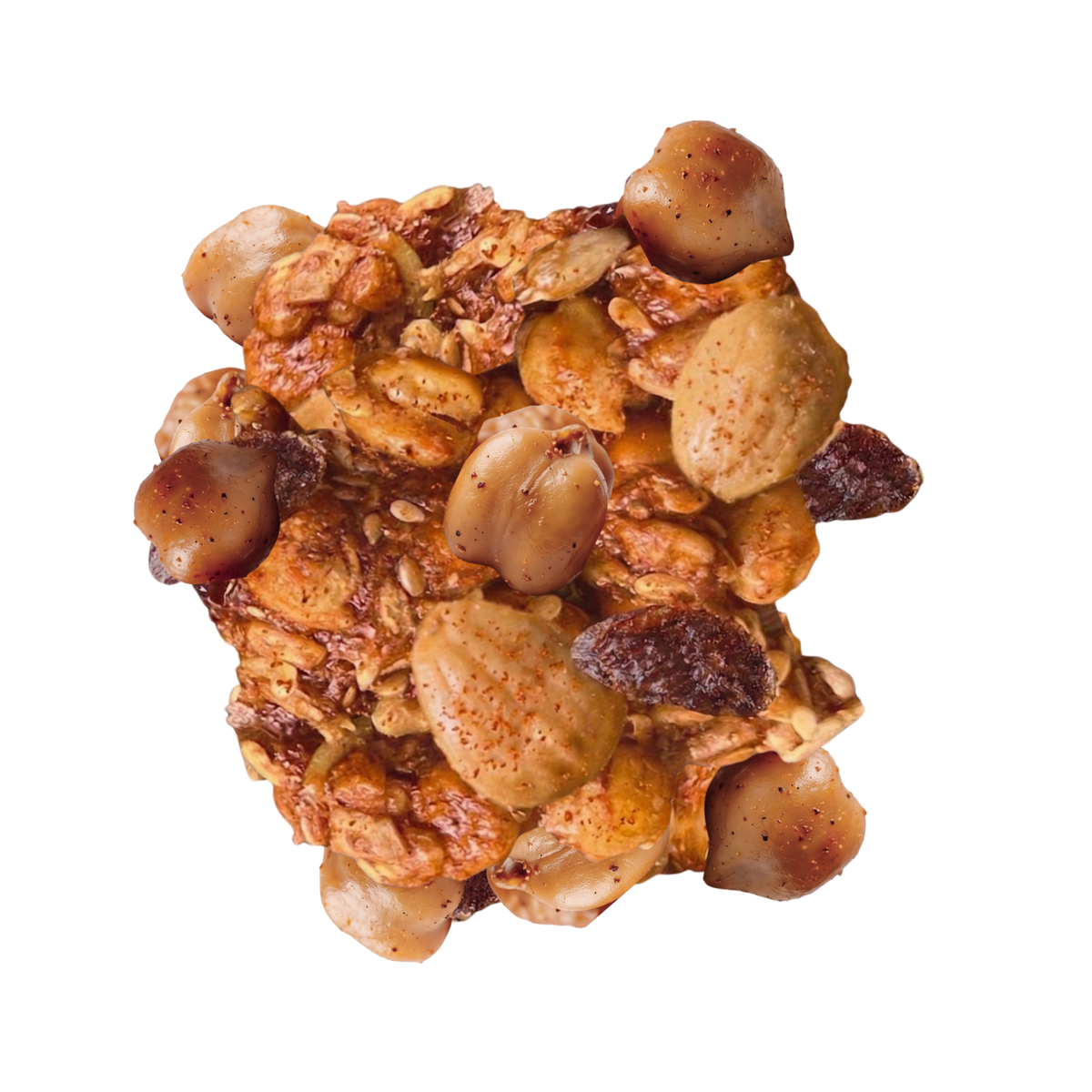 Close up of Tapas savory trail mix clusters