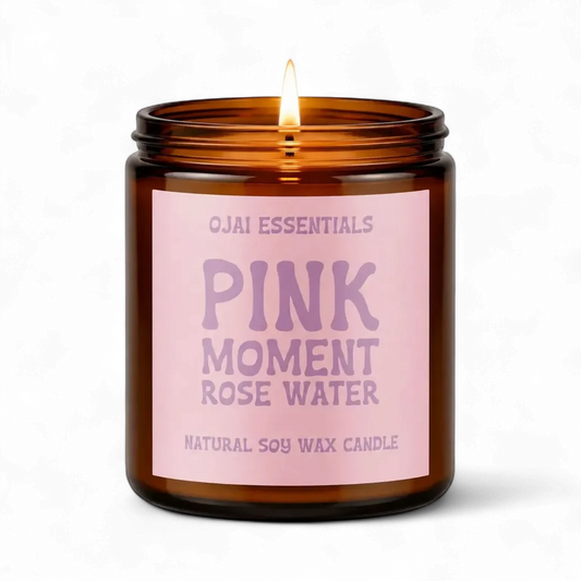 Pink Moment Rose Water Candle