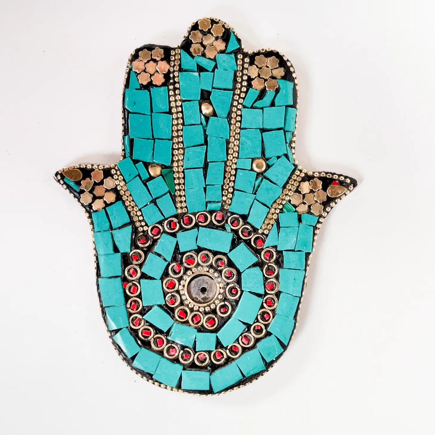 Hamsa Hand Turquoise - Incense Holder