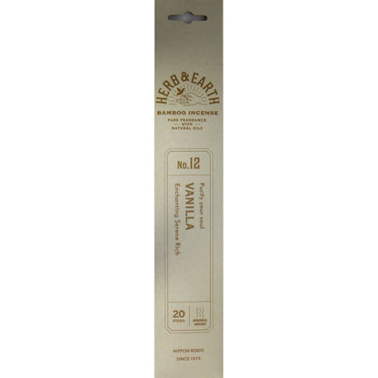 Herb & Earth Incense 20 Sticks - Vanilla