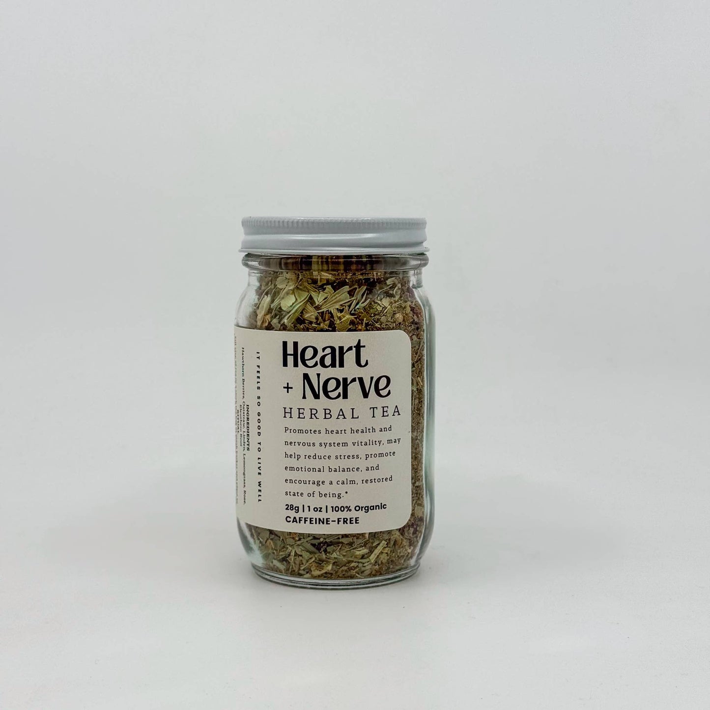 Heart + Nerve Loose Leaf Herbal Tea | Glass Jar