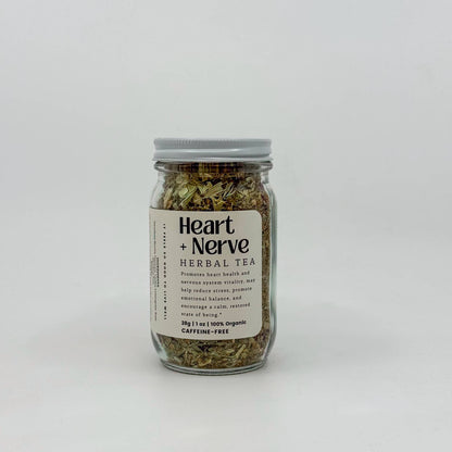 Heart + Nerve Loose Leaf Herbal Tea | Glass Jar
