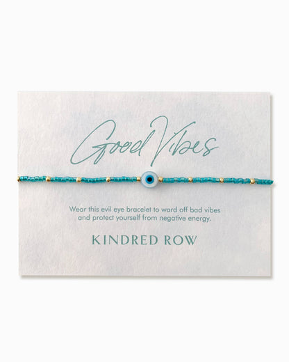 Evil Eye Beaded Bracelet, Ocean Blue