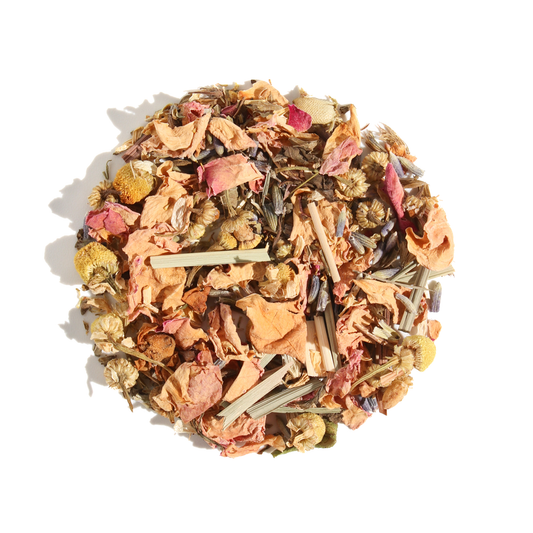 Calm Chamomile Bloom Lavender Rose Herbal Loose Leaf Tea: 1 oz