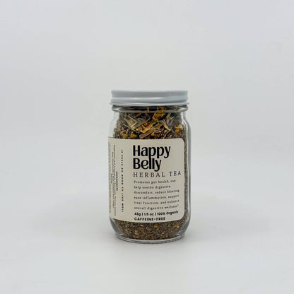 Happy Belly Loose Leaf Herbal Tea | Glass Jar