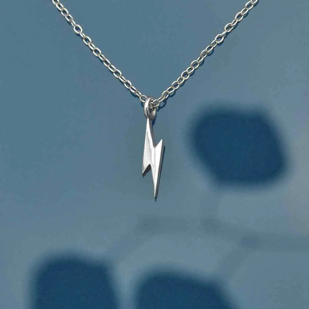 Sterling Silver Lightning Bolt Necklace