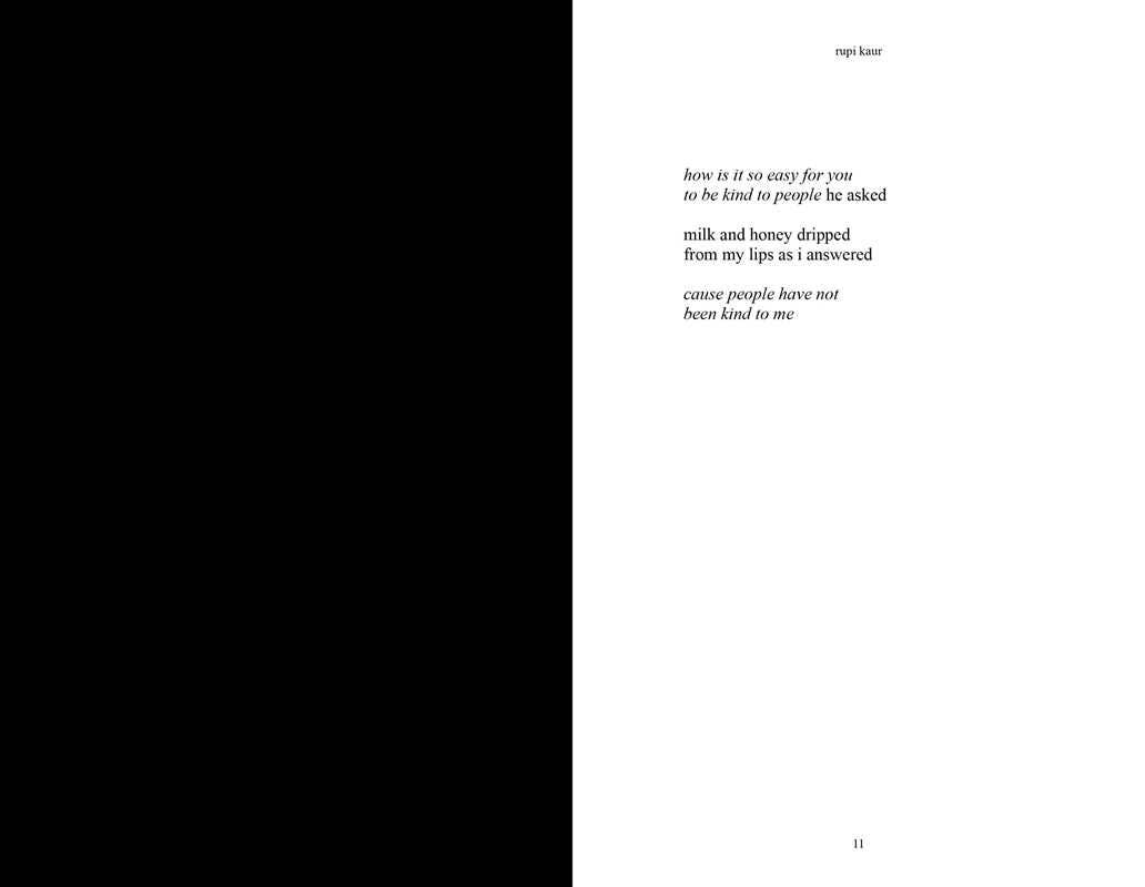 Milk and Honey by Rupi  Kaur: Hardcover; 226 pages / English
