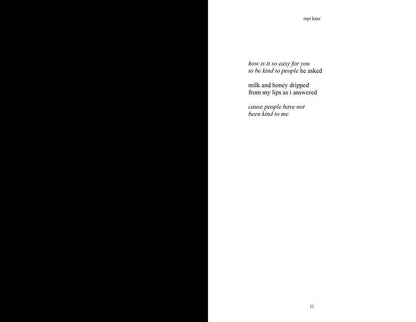 Milk and Honey by Rupi  Kaur: Hardcover; 226 pages / English