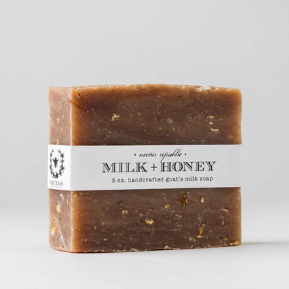 Goat's Milk + Honey : Bath Soap ( moisturize, exfoliate )