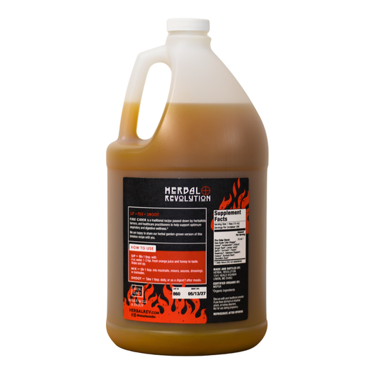 Fire Cider 1 Gallon: Organic Raw Herbal ACV